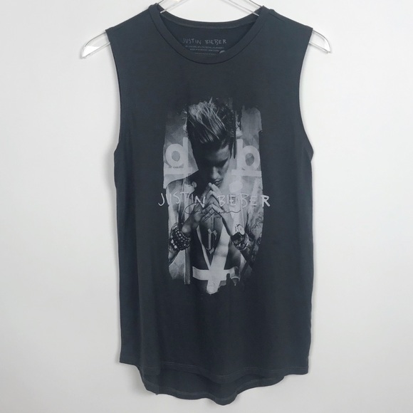 Justin Bieber Tops - Justin Bieber Muscle Graphic Tee Tank